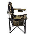 Крісло для риболовлі складне рибальський стілець 60х93х100 см зі спинкою розкладний туристичний Зелений Lugi, фото 4