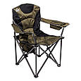Крісло для риболовлі складне рибальський стілець 60х93х100 см зі спинкою розкладний туристичний Зелений Lugi, фото 3