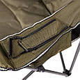 Крісло для риболовлі складне рибальський стілець 60х93х100 см зі спинкою розкладний туристичний Зелений Lugi, фото 8