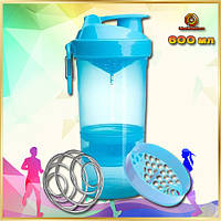 Шейкер спортивний для води та спортивного харчування SmartShake Original2GO 600ml Neon Blue 600ml
