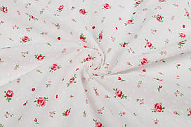 Батист Трояндочки на білому фоні