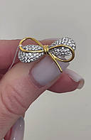 Брошка - шпилька срібна з фіанітами
