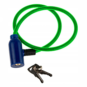 Замок велосипедний на ключі VeloLock Newt NE-V-005-G зелений , Toyman