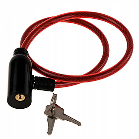 Замок велосипедний на ключі VeloLock Newt NE-V-005-R червоний, Toyman