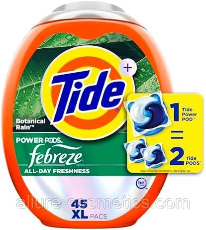 Великі капсули для прання Tide Febreze POWER PODS Botanical Rain 45 шт.