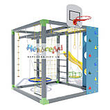 Дитячий комплекс Куб дерев'яний із пластиковою гіркою вуличний, фото 6