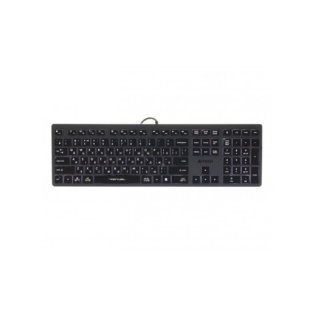Клавіатура A4tech FX60 Fstyler keyboard, USB FX60 USB Grey, фото 1