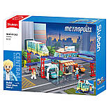 Конструктор SLUBAN M38-B1262 Новий магазин електробусів 379 деталей 4 фігурки, фото 2