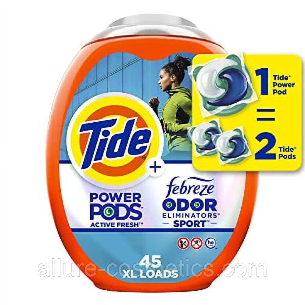 Великі капсули для прання Tide Febreze POWER PODS Sport 45 шт.