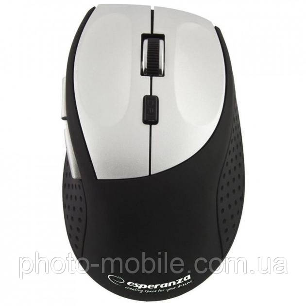 Комп'ютерна миша Esperanza EM123S Andromeda, Bluetooth, бездротова, Black-Silver
