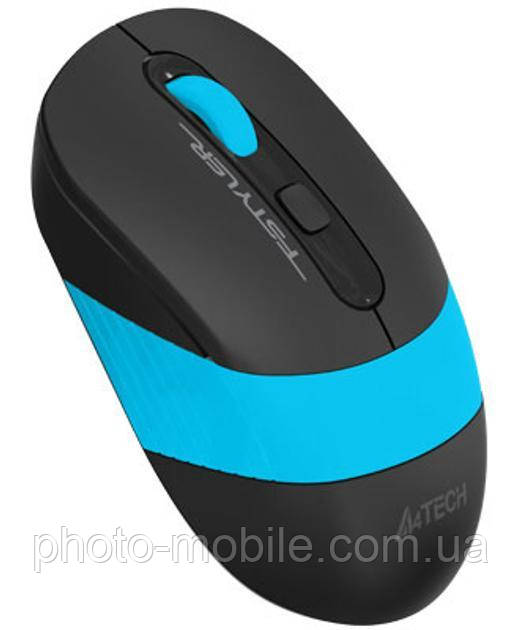 Комп'ютерна миша A4tech Fstyler FG10 2000dpi, USB, бездротова, Black/Blue