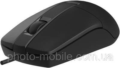 Комп'ютерна миша A4tech OP-330S, USB, оптична, 1000 dpi, безшумний клік, 3 кнопки, 1.5 м Black