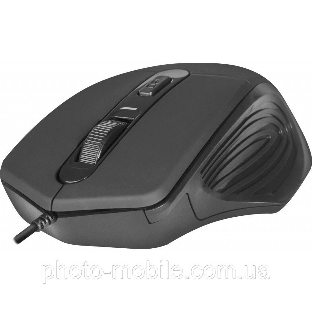 Комп'ютерна миша Defender Datum MB-347, Black, USB, оптична, 800/1200/1600 dpi, 3 кнопки, 1.5 м, покриття "Soft Rubber Skin"