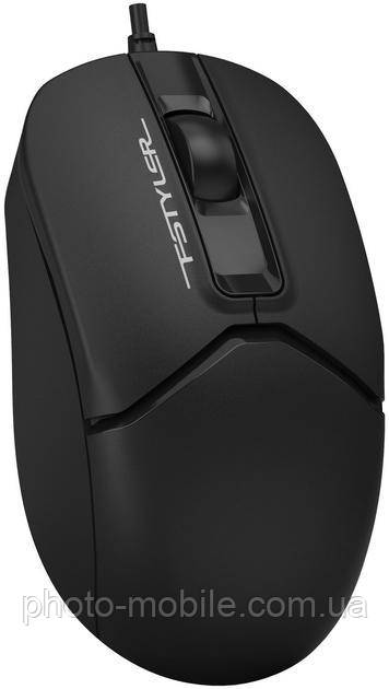Комп'ютерна миша A4tech Fstyler FM12, Black, USB, оптична, 1000 dpi, 3 кнопки, 1.5 м