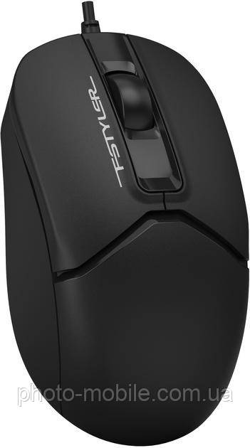 Комп'ютерна миша A4tech Fstyler FM12ST, USB/USB-C, оптична, 1200 dpi, 3 кнопки, 1.5 м Black