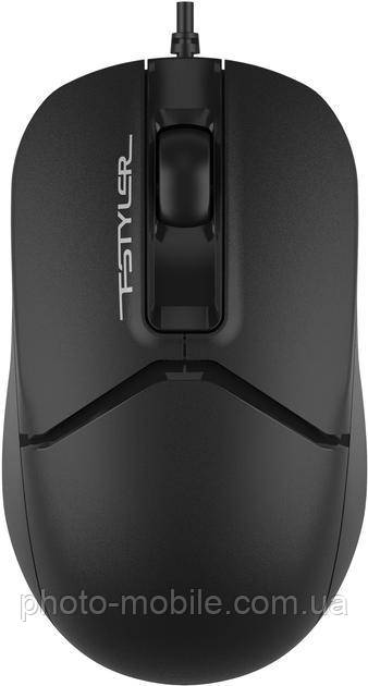 Комп'ютерна миша A4tech Fstyler FM12T, USB/USB-C, оптична, 1200 dpi, 3 кнопки, 1.5 м Black