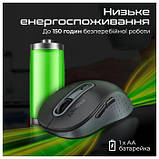 Комп'ютерна миша Promate Ken, бездротова, 800/1200/1600 dpi, Black, фото 4