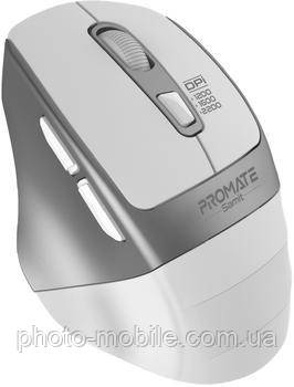 Комп'ютерна миша Promate Samit Wireless, бездротова, White/Silver