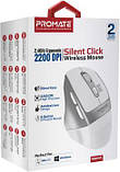 Комп'ютерна миша Promate Samit Wireless, бездротова, White/Silver, фото 6