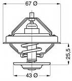 Термостат Wahler на 83 градусів, фото 2