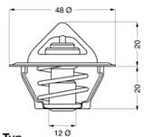 Термостат Wahler на 87 градусів, фото 2