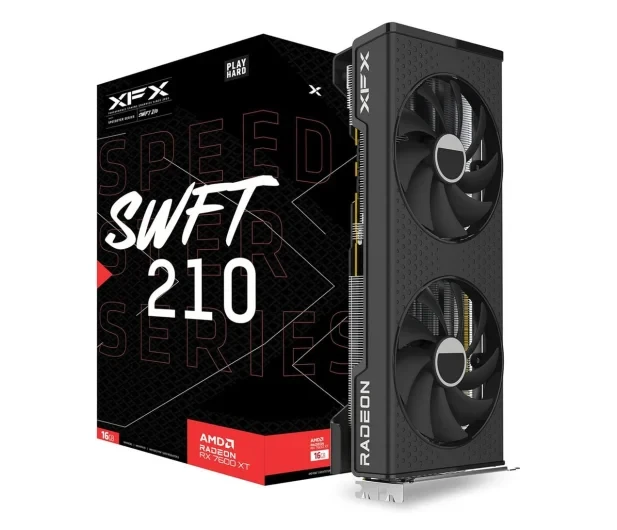 Відеокарта XFX Radeon RX 7600 XT SWFT 210 16 GB GDDR6