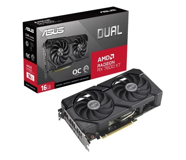 Відеокарта ASUS Radeon RX 7600 XT Dual OC 16 GB GDDR6