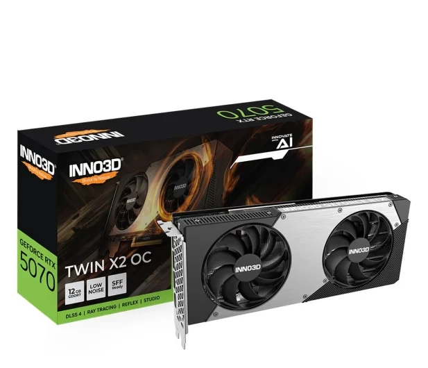 Відеокарта INNO3D GeForce RTX 5070 Twin X2 OC 12GB GDDR7 DLSS4