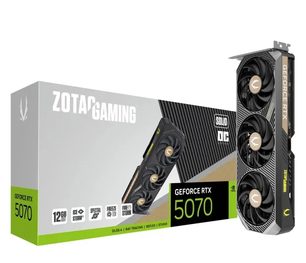 Відеокарта Zotac GeForce RTX 5070 Solid OC 12GB GDDR7 DLSS4