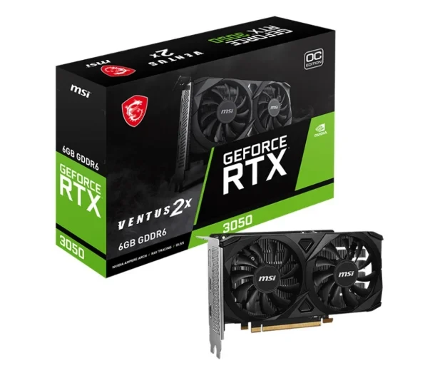 Відеокарта MSI GeForce RTX 3050 VENTUS 2X E OC 6GB GDDR6
