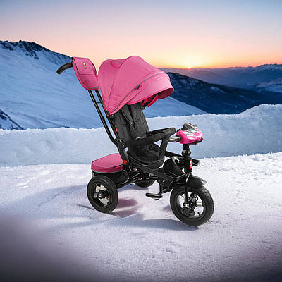 Триколісний велосипед Best Trike ручка сидіння 360° Дитяча велоколяска фара музична панель USB/Bluetooth