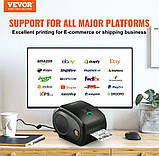 Термопринтер етикеток VEVOR 4x6 300DPI USB/Bluetooth для Amazon eBay Etsy UPS DOB, фото 7