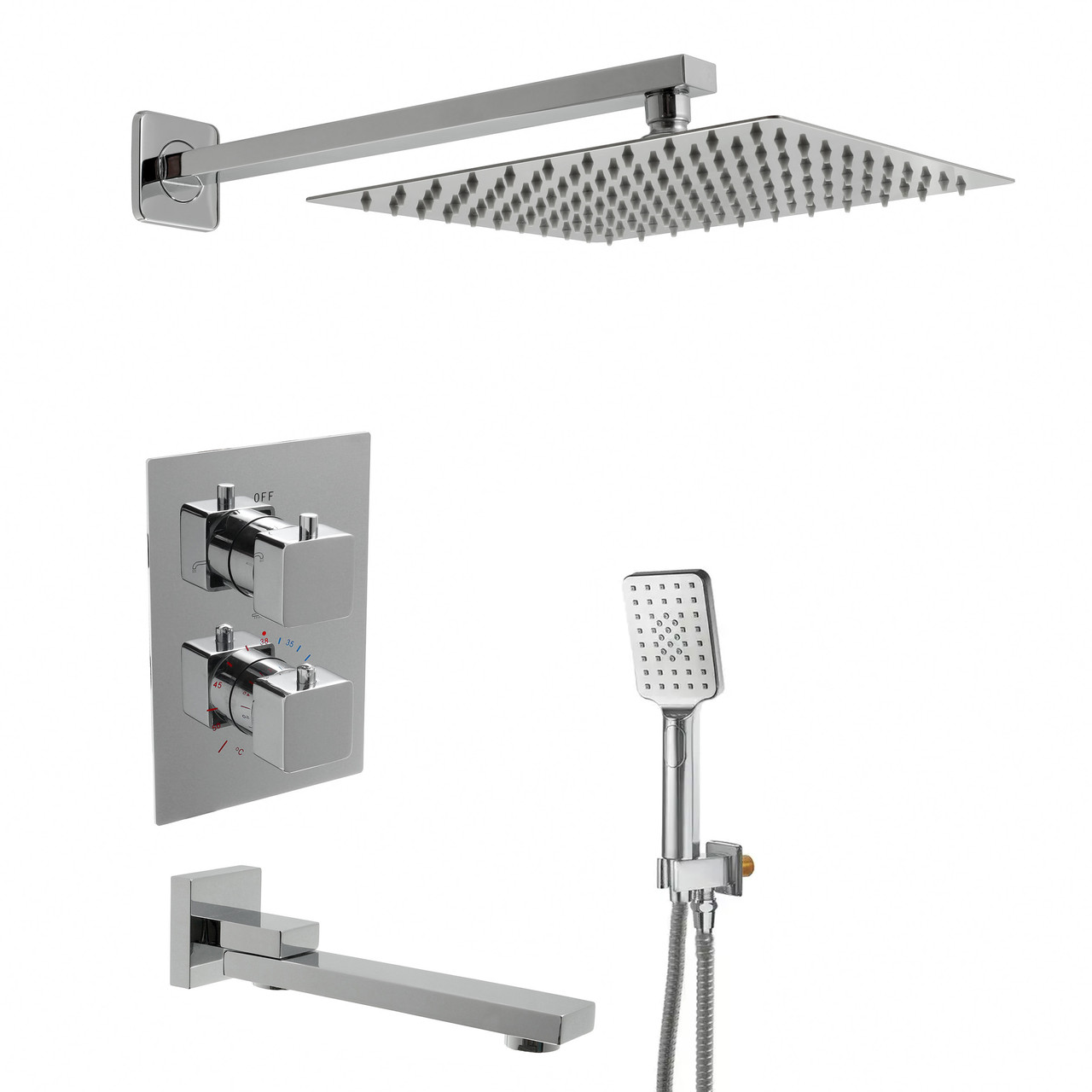 Душова система з термостатичним змішувачем прихованого монтажу LQST-02