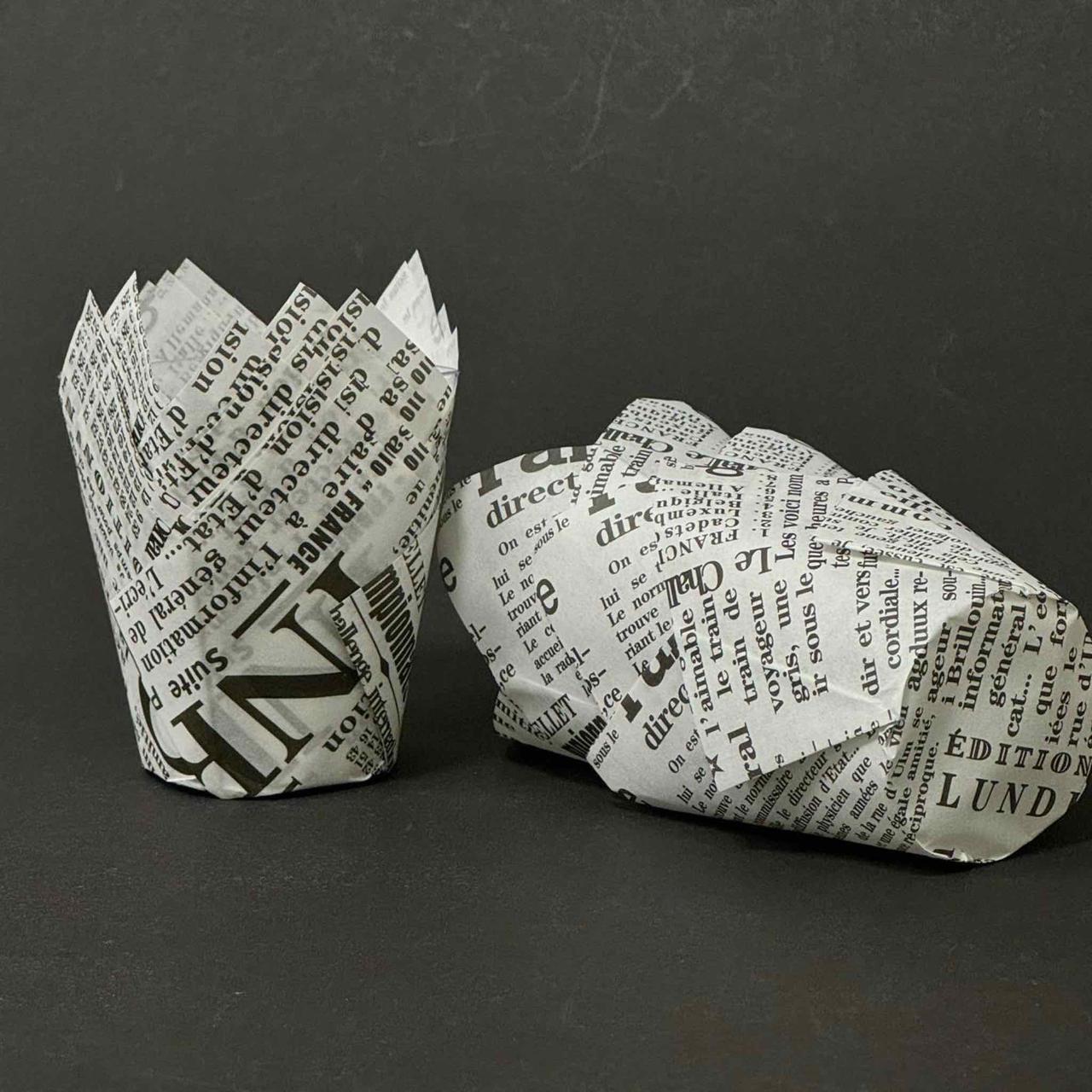 Паперові форми "Тюльпан" 50х80 мм (50 шт.) газета