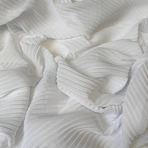 Тканина Шифон плісе однотон 150 см 75 г/м2 Білий