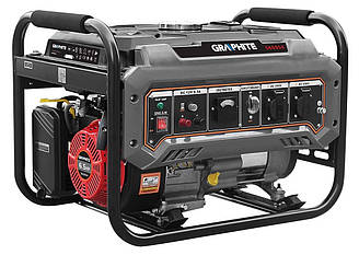 Graphite Генератор бензиновий 230В (1 фаза), 2/2.2кВт, ручний старт, AVR, 40кг
