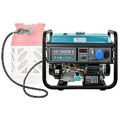 Könner & Söhnen Генератор газово-бензиновий KS 10000E G, 230В, 8.0кВт, елктростартер, 87кг
