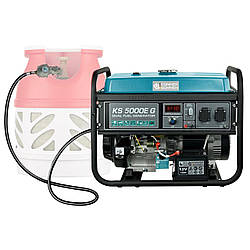 Könner & Söhnen Генератор газово-бензиновий KS 5000E G, 230В, 4.5кВт, електростартер, 77.0кг