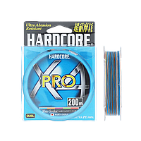 Шнур Duel Hardcore X4 Pro 200м #0.4 8lb Multicolor