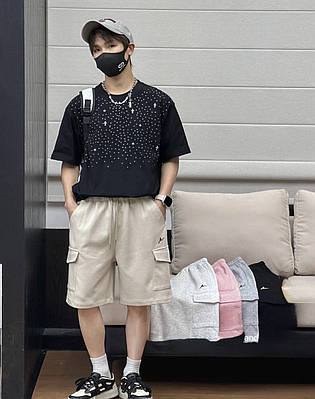 Шорти Lemon baggy карго для хлопчика 8-14 років багги широкі,134 Бежевий