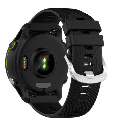 Ремінець для Garmin Forerunner 245/645/158/165/55/Venu/Venu2/Vivoactive 3/5 (чорний), фото 1