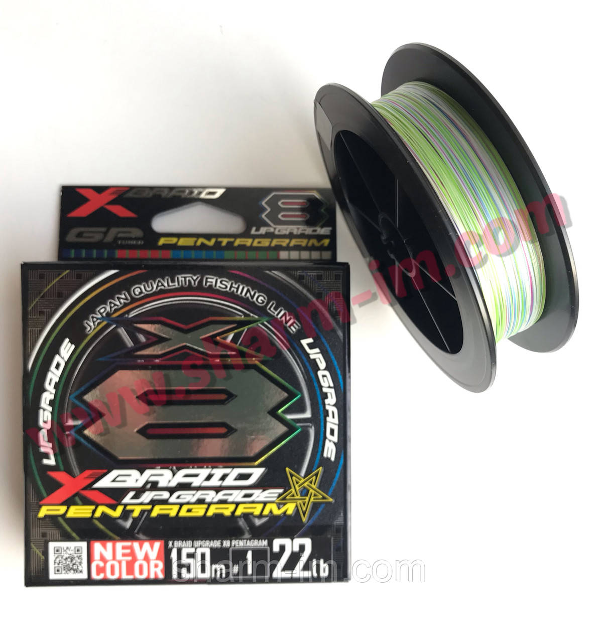 Плетений шнур YGK X-Braid Upgrade Pentagram X8 150 м #1,0 (0.165 мм / 22 lb / 10 кг) Мультиколор