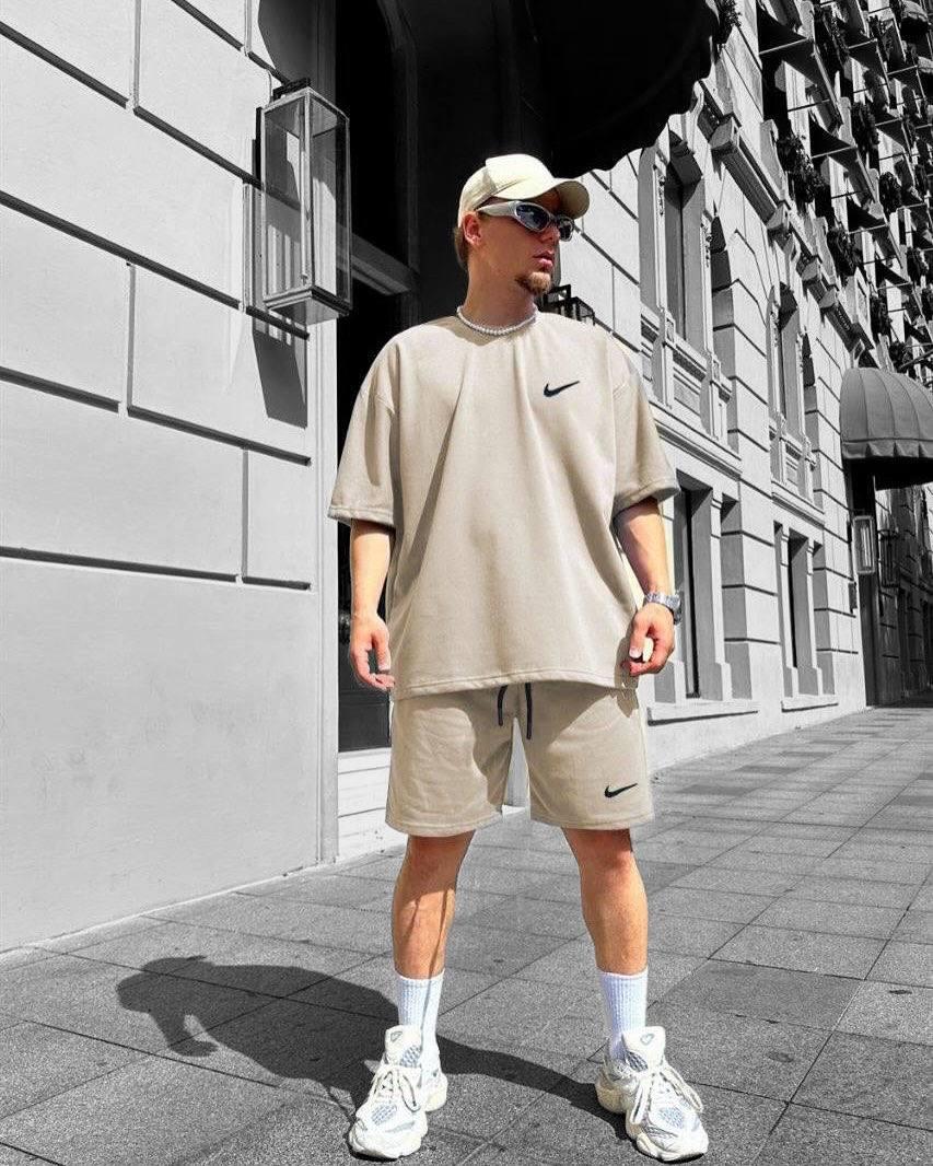 Літній чоловічий спортивний костюм Nike (футболка+шорти)
