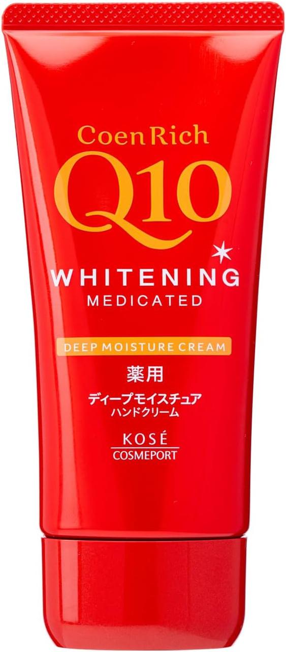 Kose Cosmeport CoenRich Q10 Whitening Medicated Deep Moisture Cream Антивіковий крем для рук і нігтів, 80 мл