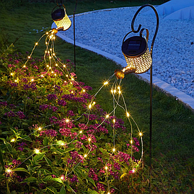 Світильник садовий на сонячній батареї лійка різнобарвна, 1 шт.