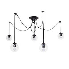 Люстра над столом з плафонами Levistella цоколь E27 ламп 5 шт колір Чорний LVS4351