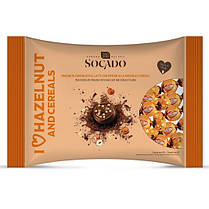 Цукерки Шоколадні Праліне Socado Hazelnut Cereals з Фундуком та Злаками 1000 г Італія