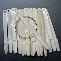 Типси балерина на кільці молочні 50 шт для демонстрації гель-лаків