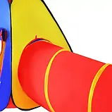 Дитячий намет подвійний , будиночок ігровий з тунелем 3в1 Kruzzel 23871 Польща, фото 8