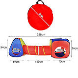 Дитячий намет подвійний , будиночок ігровий з тунелем 3в1 Kruzzel 23871 Польща, фото 6